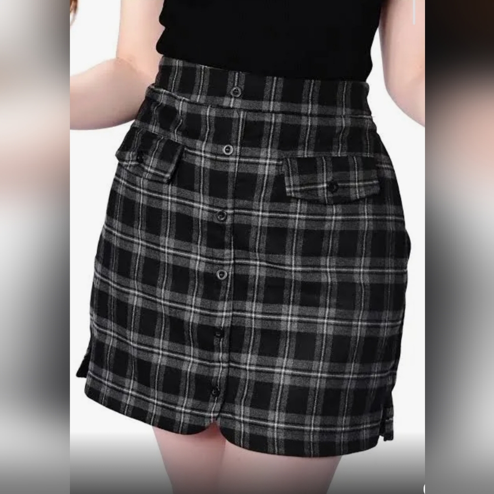 Foxblood Plaid Skirt